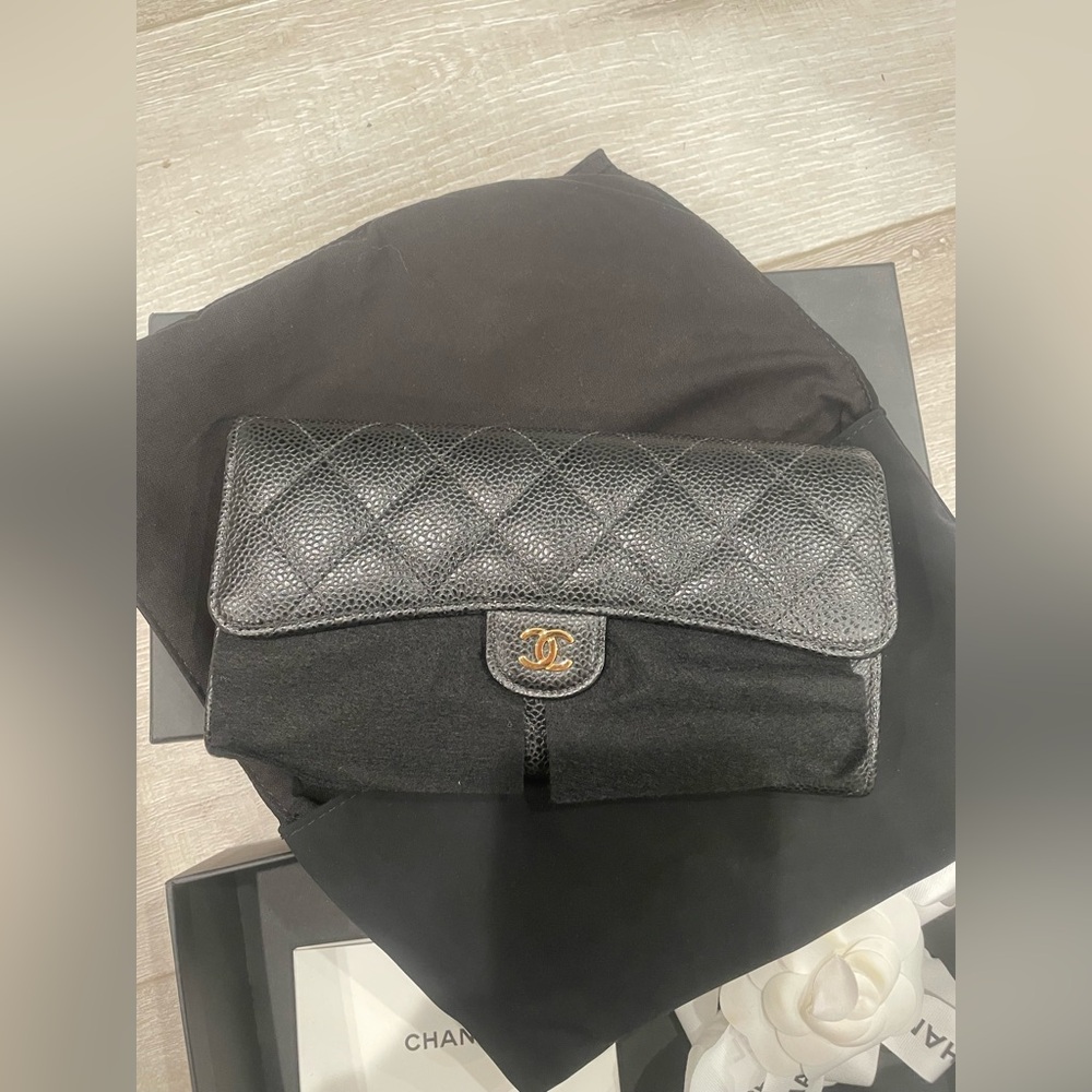Black caviar CHANEL wallet. Brand new - Picture 2 of 6
